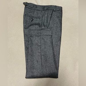 Express tweed trousers. Cuffed with back cinch buckle.Size 6*Price Drop*